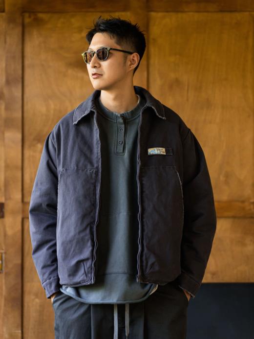 GYOZA PASTA/GP25AW-C58/M新雪丽棉200G厚款复古水洗做旧手工破坏宽松夹克棉服外套 商品图0