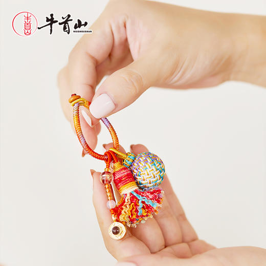 牛首山文创绣球挂件彩色包挂钥匙扣随身装饰南京纪念品礼物送女生 商品图1