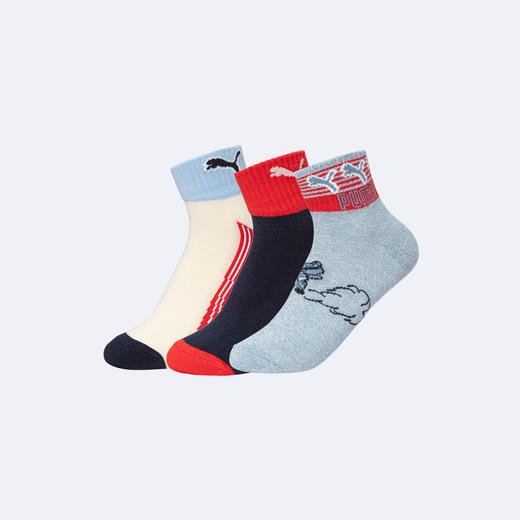 PUMA彪马官方正品 新款儿童时尚潮流运动袜3对装 商品图1