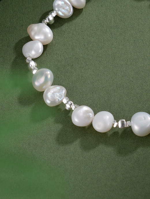 子佩集【霜影缪斯】银S925珍珠惜王妃手链【SPB0530003】5-7.5mm珠巴洛克2601 商品图5