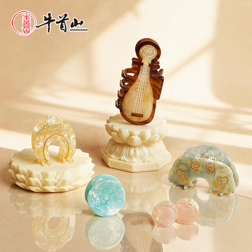 牛首山文创好事莲莲抓夹穹顶星空侧边夹古风发夹飞天琵琶抓夹发饰 商品图4