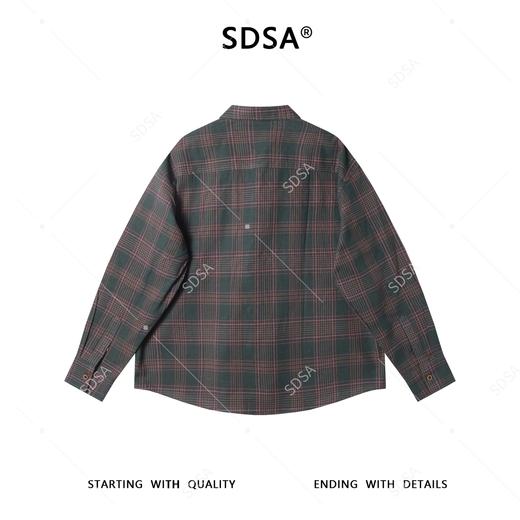 33261SDSA男士秋冬新款痞帅男装韩版简约撞色格纹格子设计长袖衬衫百搭 商品图5
