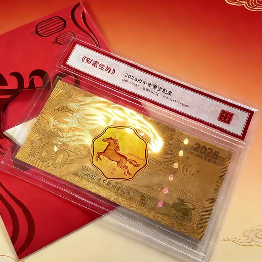 【中国人民银行官方授权 含金钞币一体】《2026金马财富生肖·丙午年生肖贺岁纪念金》含10mg999足金 （水墨国画✖生肖金币） 商品图9