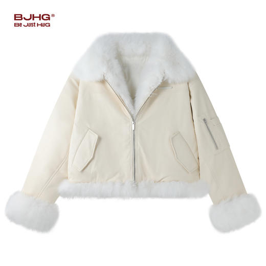 BJHG不计后果毛领羽绒服女冬季新款90绒潮牌美式复古休闲防寒外套 商品图1