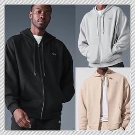 Al0 yoga Acco1ade加绒加厚 连帽长袖拉链卫衣WY017