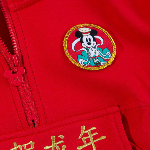 迪士尼儿童卫衣春秋款圆领套头男童上衣国风秋装洋气宽松男孩中大童装潮XD1DS030 商品图3