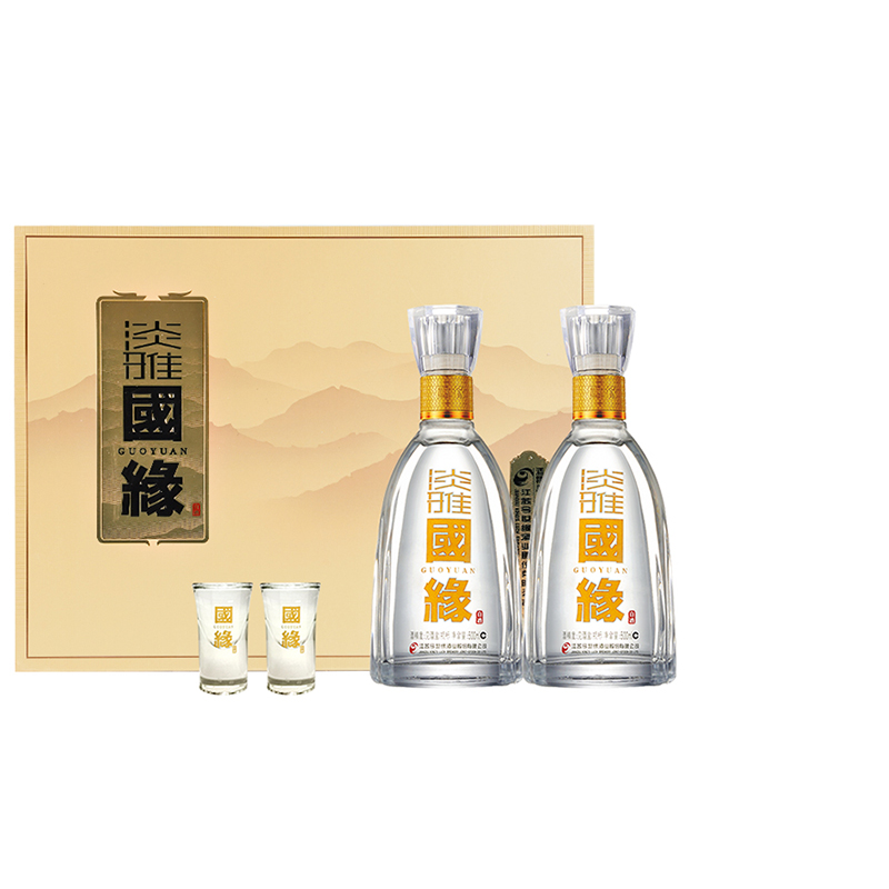 国缘 淡雅礼盒 42度500ml 2瓶装