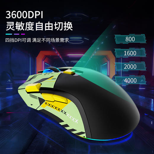 【纽曼 · 夜刃A7鼠标】双模游戏发光电竞鼠标RGB游戏专用重量化鼠标 商品图1