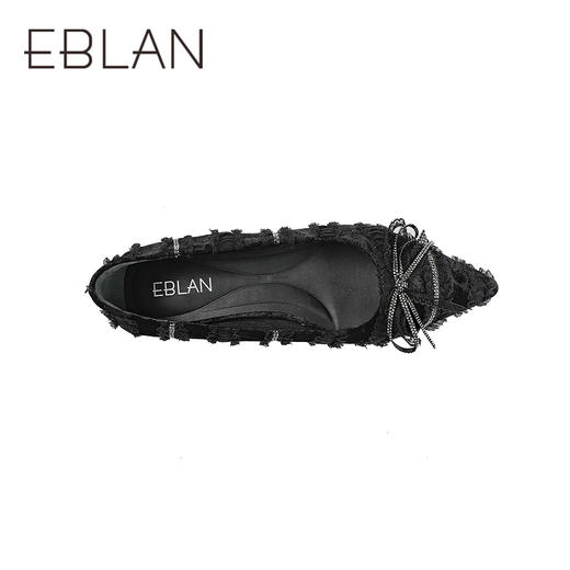 【上新】伊伴2026春季甜美公主风质感高丝光绒布鞋面时装单鞋B26167601 商品图2