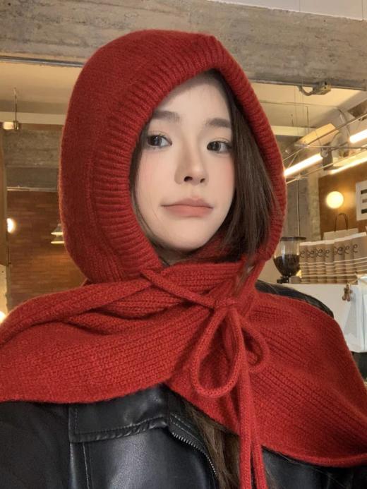 <曾小咸推荐>  韩版帽子围巾一体巴拉克拉法帽 日常88/件 活动69.99/件！！【预售款，预计3-15天发货】 商品图4