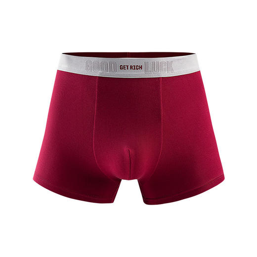 安踏好事发生丨运动内裤男跑步平角裤柔软亲肤透气四角裤红色底裤192618974 商品图6