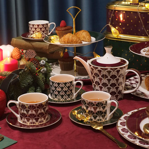 爵士年代系列骨瓷茶杯碟 商品图0