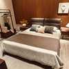 【中古风-ZG102-1800床】黑胡桃/卧房/软包大床 商品缩略图0