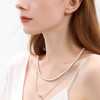 三彩2026新款金属相思豆合成珍珠双层叠戴项链极简轻奢个性约会 商品缩略图2