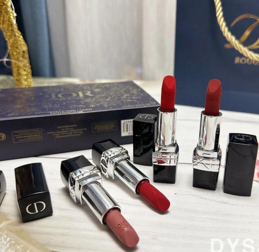 老米优品🎈清仓特价！一般贸易进口,马年限定💄【送礼袋】DIOR迪奥mini口红四件套!礼盒1.5g*4支（#丝绒999+#丝绒720+#哑光100+#丝绒760）一般贸易 商品图2