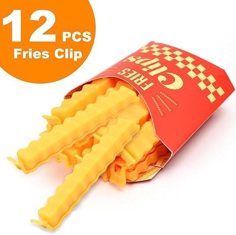 【12个】亚马逊 创意薯条造型 食品夹 厨房装饰 可作为袋子夹 用于防潮和保鲜 商品图2