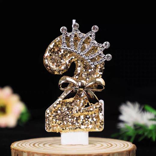 皇冠金色数字蜡烛  数字0-9 商品图0