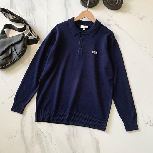 法国e鱼男女同款长袖休闲宽松翻领POLO衫针织衫 商品图4