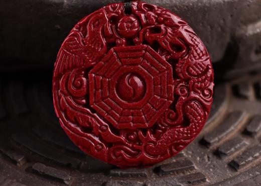 紫金砂龙凤吊坠，原矿朱砂 商品图4