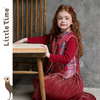 littletime女童套装2025新中式红色马甲套装中国风立领盘扣拜年服 商品缩略图1