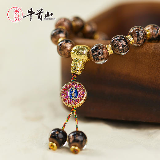 牛首山文创精品香灰琉璃金沙手串情侣手饰南京纪念品送女朋友礼物 商品图4