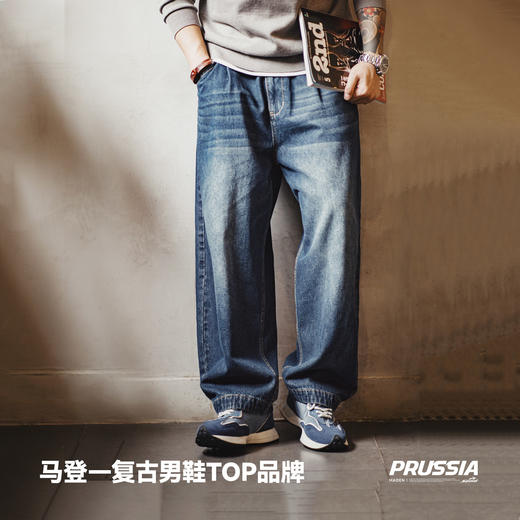 马登复古慢跑鞋2026年新款轻便透气运动阿甘休闲鞋男百搭老爹鞋子 商品图4