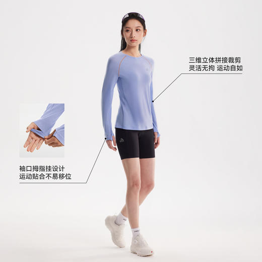 【P系列】伯希和户外长袖T恤女美利奴羊毛吸湿快干保暖徒步打底衣 商品图4