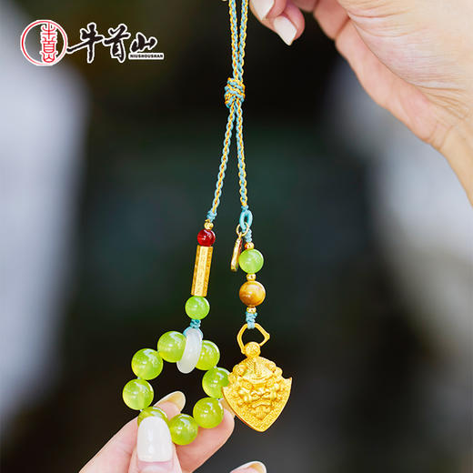 牛首山文创玛瑙挂件国风手机包包挂饰钥匙链南京纪念品送朋友礼物 商品图1