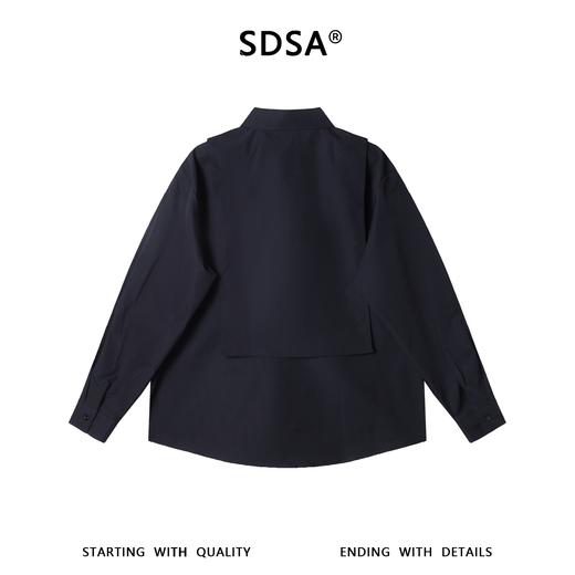 6984SDSA男士秋冬新款痞帅男装韩版休闲纯色系带设计长袖衬衫百搭宽松 商品图5