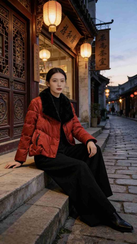 543369皮毛一体鹅绒服 商品图6