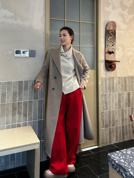 【高级定制】噢蜜ooomeooo纯羊绒翻领手工大衣 商品图6