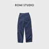 ROMI STUDIO“法式蓝调”复古工装蓝精梳灯芯绒阔腿裤RWCAX86172 商品缩略图2