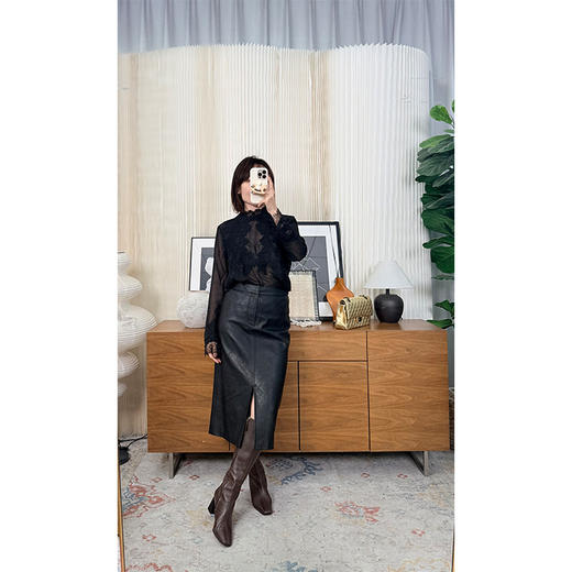 芭蕾美学 双层蕾丝拼接 半高领乔其真丝衬衫 仙气十足 它只负责美美的！ 商品图3