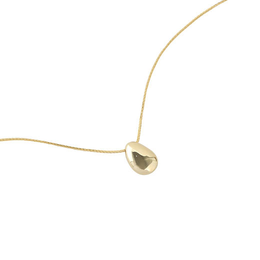 三彩2026新款极简风亮面水滴吊坠项链编织金属高级通勤约会 商品图3