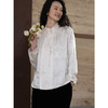 牧衣游原创 提花真丝混纺衬衫新款立领简约轻盈新中式上衣 清朗 商品缩略图1