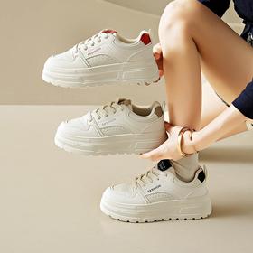 女士小白鞋新款韩版ins四季款厚底增高运动板鞋休闲鞋35-40★娃娃优选