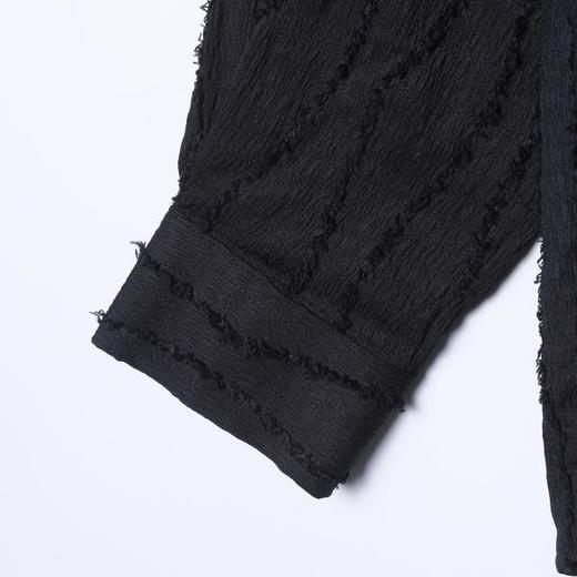 2972SDSA男士秋冬新款痞帅男装简约纯色磨毛竖纹设计长袖衬衫百搭显瘦 商品图4