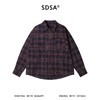 33261SDSA男士秋冬新款痞帅男装韩版简约撞色格纹格子设计长袖衬衫百搭 商品缩略图1