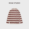 ROMI STUDIO“休闲复古”色织磨毛POLO领宽松长袖T恤 RWDSSE1737 商品缩略图1