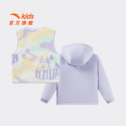 安踏童装儿童连帽外套26春季新款女大童马甲上衣两件套 362618608 商品图1