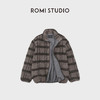 ROMI STUDIO“复古氛围”格纹羊毛针织两面穿摇粒绒外套RWCSWY7341 商品缩略图1