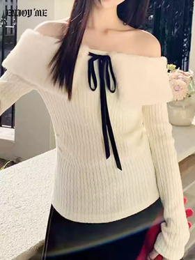 【门店同款】ENJOY冬季“相聚时刻”毛毛翻领系带上衣 168897368