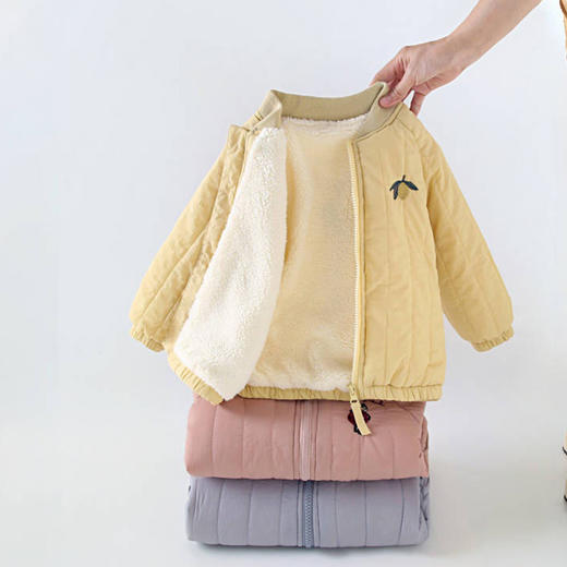 🧨新年儿童棉服加厚外套加绒棉上衣男女童洋气刺绣棒球服宝宝冬装潮聚 商品图2