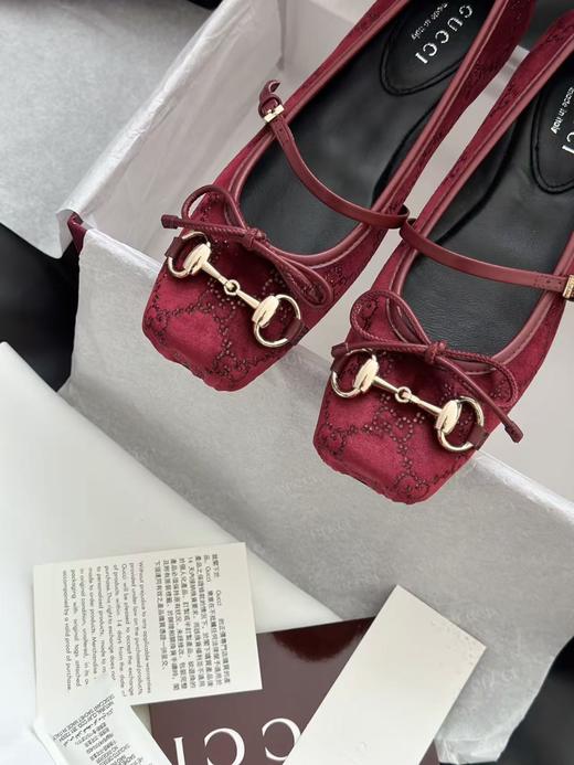 古驰 红色水晶芭蕾舞鞋（DBG） 商品图1