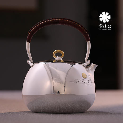 李小白银壶 纯银9999烧水壶 银壶烧水壶 烧水银壶 银壶 茶壶 福虎吉祥 商品图2