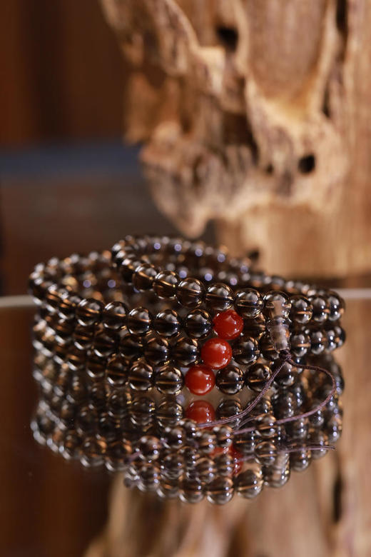 迷罗元和堂 茶晶108颗 珠径0.7 高净体【器悟雅玩】 商品图0