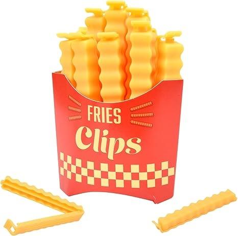 【12个】亚马逊 创意薯条造型 食品夹 厨房装饰 可作为袋子夹 用于防潮和保鲜 商品图0