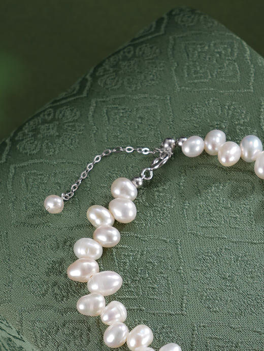 子佩集【珠澈凝霜】银S925珍珠惜王妃手链【SPB0750002】4*6mm珠巴洛克2601 商品图5