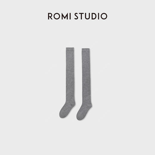 ROMI STUDIO“暖足”100%山羊绒大克重保暖中筒袜/长筒袜RWCWP07500 商品图1