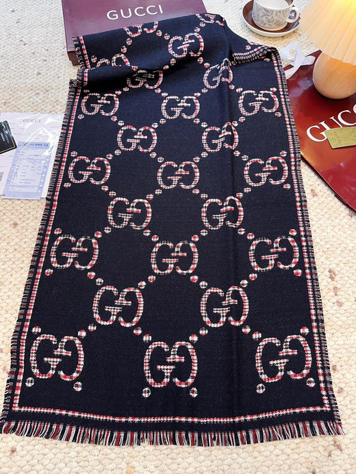 秋冬特惠💰260 古驰围巾 经典GG图案 商品图3
